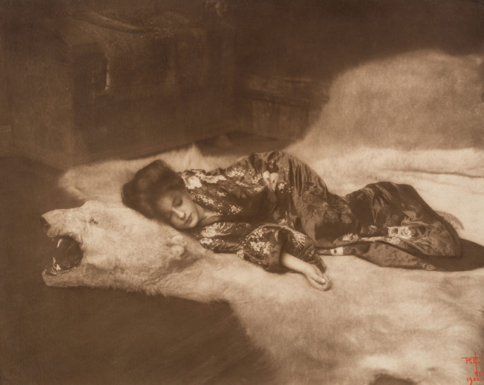 <p>Rudolf Eickemeyer Jr. (American, 1862–1932). <em>In My Studio</em> (also called <em>Tired Butterfly</em>), 1918. Carbon print. Collection of the Hudson River Museum. Gift of H. Armour and Iduna Smith, 1961 (76.0.26).</p>
