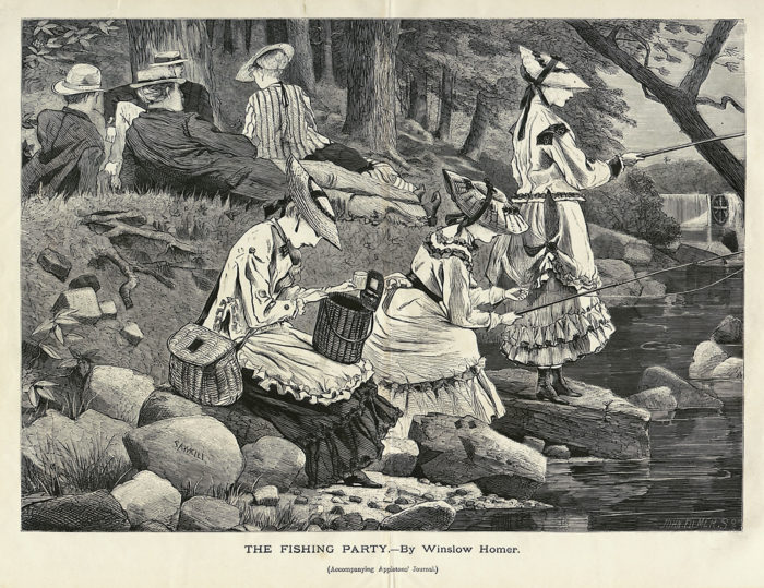 <p><strong>March 2018</strong> — Artist and Designer: Winslow Homer (American, 1836—1910). Engraver: John Filmer (American, active 1863—1882). <em>The Fishing Party</em>, 1869. Wood engraving. Supplement to <em>Appleton’s Journal of Literature, Science, and Art. </em>Gift of Dr. Howard Simon, 2002 (2002.11.03).</p>
