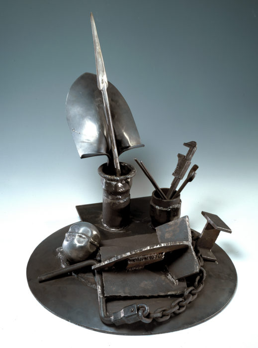 <p>Melvin Edwards, <em>Tambo</em>, 1993, welded steel. Smithsonian American Art Museum, museum purchase through the Luisita L. and Franz H. Denghausen Endowment and the Smithsonian Institution Collections Acquisition Program. © 1993, Melvin Edwards.</p>
