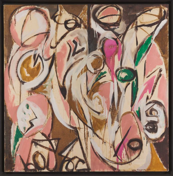 <p>Lee Krasner (American, 1908–1984). <i>Re-Echo</i>, 1957. From the <i>Earth Green</i> series. Oil on canvas. On loan from Art Bridges (AB.2020.10). © 2022 The Pollock-Krasner Foundation / Artists Rights Society (ARS), New York. Photo courtesy of MFA St. Petersburg, Florida. Photo: Steve Paneccasio.</p>
