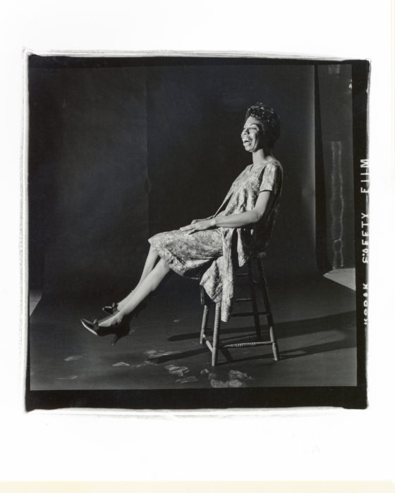 <p>Herb Snitzer (American, b. 1932). <em>Nina Laughs</em>, 1959. Gelatin silver print. Museum of Fine Arts, St. Petersburg. Gift of the artist in honor of the Museum’s 50th anniversary and in memory of Nina Simone.</p>
