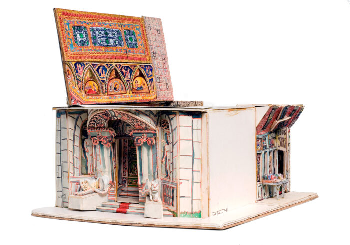 <p>Red Grooms (American, b. 1937). <em>Maquette for The Bookstore</em>, 1978. Painted paper, plastic, and foam core. Collection of the artist (L2008.01.01). © Red Grooms.</p>
