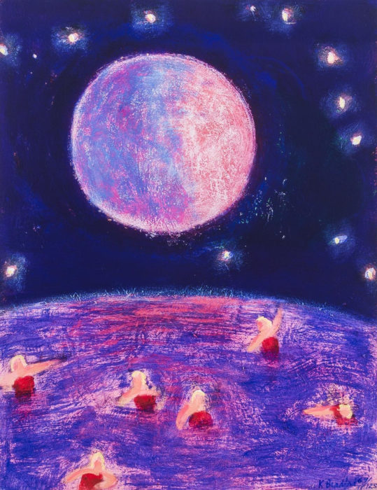 <p>Katherine Bradford (American, b. 1942). <em>Swim Team Outerspace</em>, 2020. Archival pigment print, edition 46/125. Gift of Mrs. Eleanor Lewis, by exchange, 2021 (2021.4).</p>
