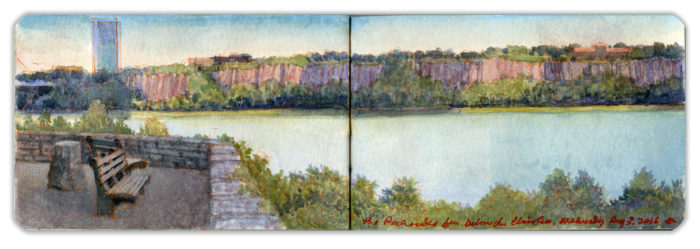 <p>James L. McElhinney. <em>The Palisades from the Cloisters</em>, 2019. From <em>The Palisades</em>. Courtesy the artist.</p>
