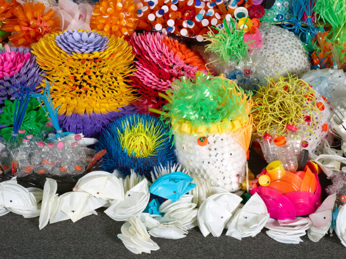 <p>Federico Uribe (Colombian, b. 1962). <em>Plastic Reef</em>, 2019. Plastic. Courtesy of the artist. Photo: Roz Akin.</p>
