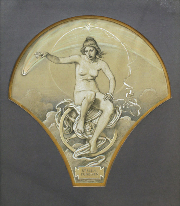 <p>Elihu Vedder (American, 1836–1923). <em>Stella Funesta (The Evil Star)</em>, ca. 1892. Pastel and charcoal on paper. Gift of the American Academy of Arts and Letters, 1955 (55.24c).</p>
