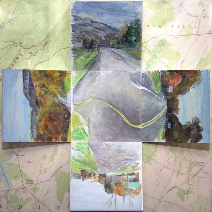 <p>Marcia Clark (American, b. 1938). <em>Butterville Road Intersection</em>, 2011. Mixed media. Gift of the artist, 2018 (2018.03).</p>
