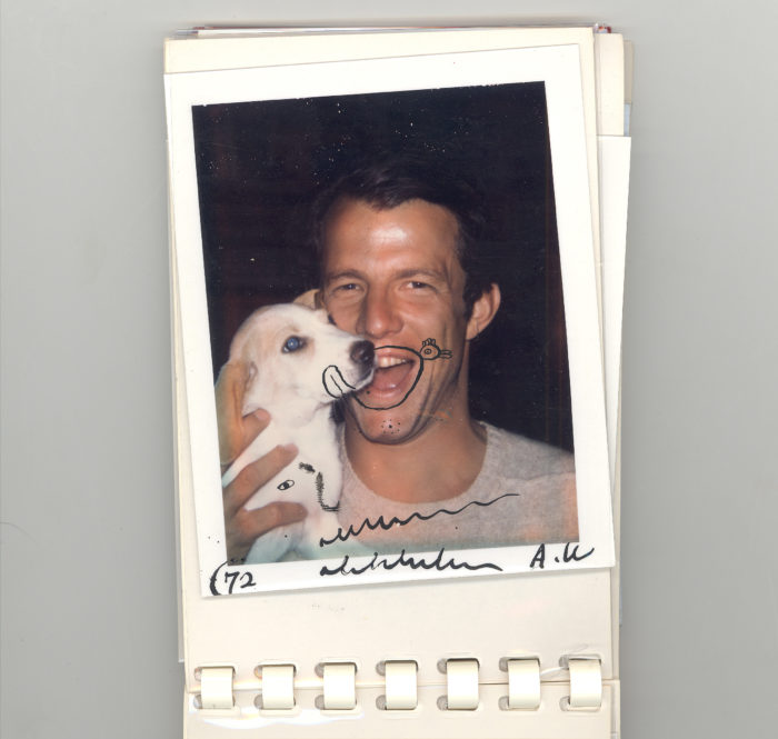 <p><strong>August 2019</strong> — Andy Warhol (American, 1928–1987). <em>Untitled (Peter Beard with dog) in Red Book #124, </em>July 1972. Photo album filled with twenty Polaroid photographs. Gift of The Andy Warhol Foundation for the Visual Arts, Inc., 2013 (2013.04k-l). © 2019 The Andy Warhol Foundation for the Visual Arts, Inc. / Licensed by Artists Rights Society (ARS), New York. Courtesy of Peter Beard Studio and www.peterbeard.com</p>
