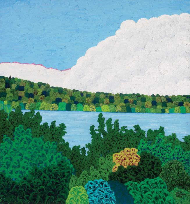 <p>Jack Stuppin (American, b. 1933). <em>Chickie’s Hudson River</em>, 2014. Oil on canvas. Courtesy of the artist and ACA Galleries, New York.</p>
