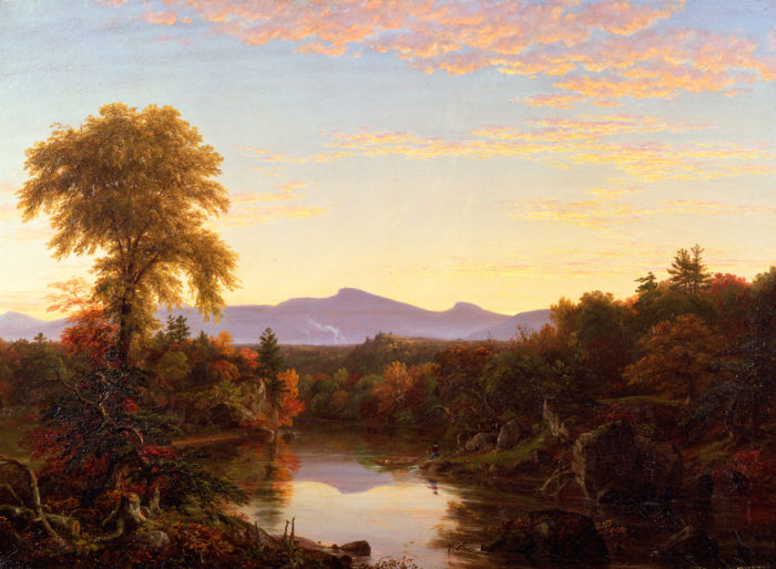 <p>Thomas Cole. <em>Catskill Creek, New York</em>,  1845. Oil on canvas. New-York Historical Society, The Robert L. Stuart Collection, Gift of his widow Mrs. Mary Stuart, S-157.</p>
