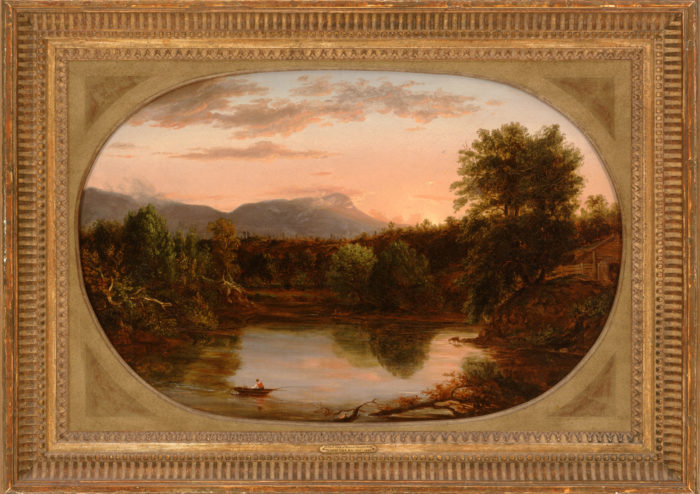 <p>Thomas Cole. <em>View of Catskill Creek</em>, ca. 1833. Oil on composition board. Albany Institute of History and Art Purchase, Evelyn Newman Fund, 1964.70.</p>
