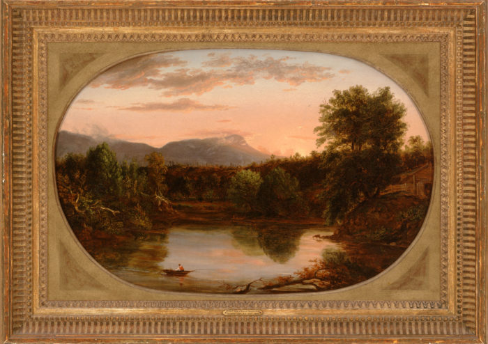 <p>Thomas Cole. <em>View of Catskill Creek</em>, ca. 1833. Oil on composition board. Albany Institute of History and Art Purchase, Evelyn Newman Fund, 1964.70.</p>
