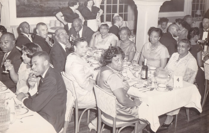 <p>James H. Farrell Masonic Lodge Banquet at Parkway Casino, 1947. Digital gift of Luther Garrison, III, 2019.</p>
