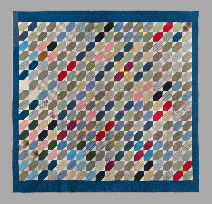 <p>Artist unidentified. Possibly Tennessee. <em>Lozenge Quilt</em>, 1930s. Cotton, 79 ¾ x 77 ½ inches. American Folk Art Museum, New York. Gift of Karen and Werner Gundersheimer, 2018.2.1. Photo by Gavin Ashworth.</p>
