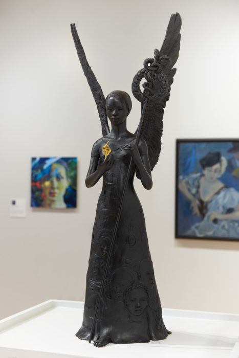 <p>Vinnie Bagwell (American). <em>Model for Victory Beyond Sims</em>, 2019. Bronze resin. Courtesy of the artist. © Vinnie Bagwell. Photo: Steve Paneccasio.</p>
